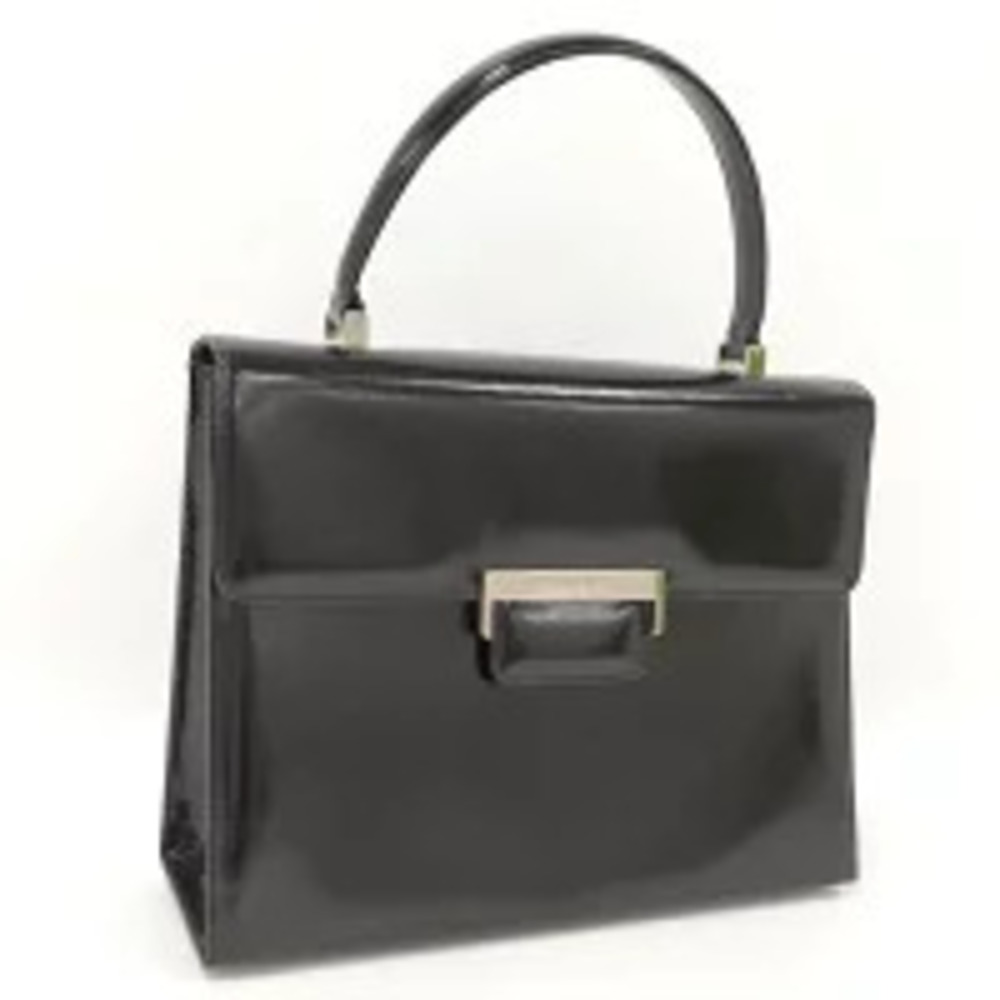Saint Laurent Yves handbag top handle black leather